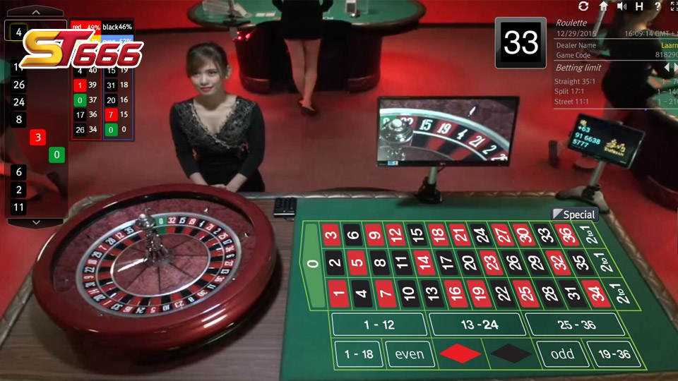 Hướng dẫn chơi roulette tại st666