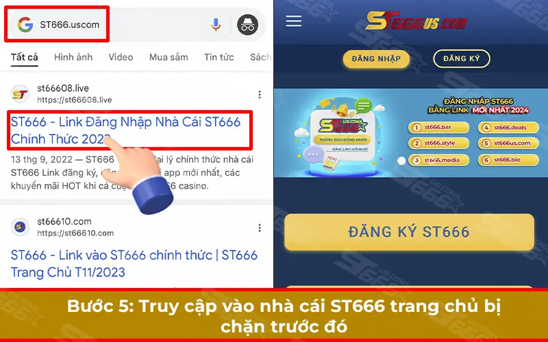 BƯỚC 5 ĐĂNG NHẬP ST666